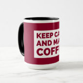 Mug Restez calme et faites du café (Devant gauche)