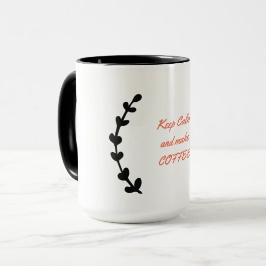 Mug Restez calme et faites du café (Devant gauche)