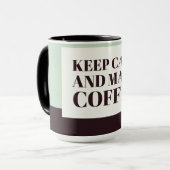 Mug Restez calme et faites du café (Devant gauche)