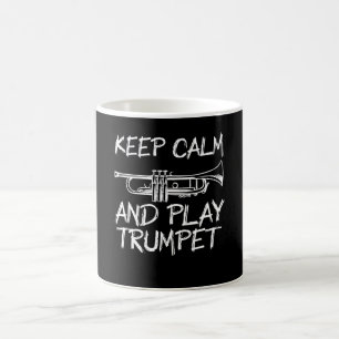 Mug restez calme et jouez à la trompette