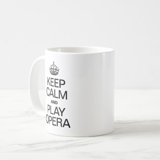 Mug Restez calme et jouez à l'opéra (Devant gauche)