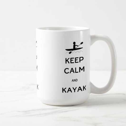 Mug Restez calme et Kayak (Droite)