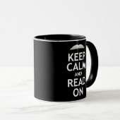 Mug Restez calme et lisez sur (Devant droit)