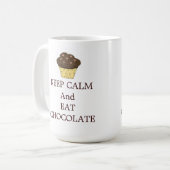 Mug Restez calme et mangez du chocolat (Devant gauche)