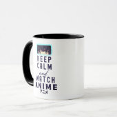 Mug Restez calme et observez Anime (Devant gauche)