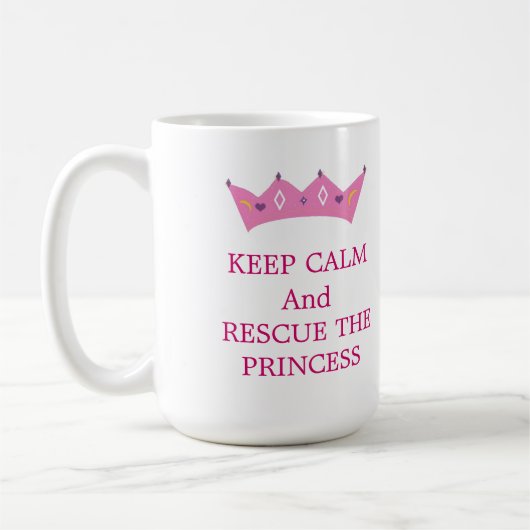 Mug Restez calme et Secourez la Princesse (Gauche)