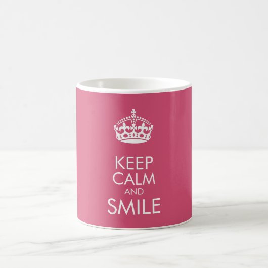 Mug Restez calme et sourire - personnaliser texte et c (Centre)
