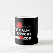 Mug Restez calme et soutenez le Maroc (Devant gauche)