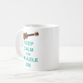 Mug Restez Calme et Ukulele On impression unique et am (Devant gauche)