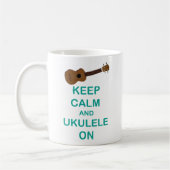 Mug Restez Calme et Ukulele On impression unique et am (Gauche)
