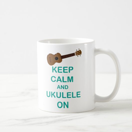 Mug Restez Calme et Ukulele On impression unique et am (Droite)