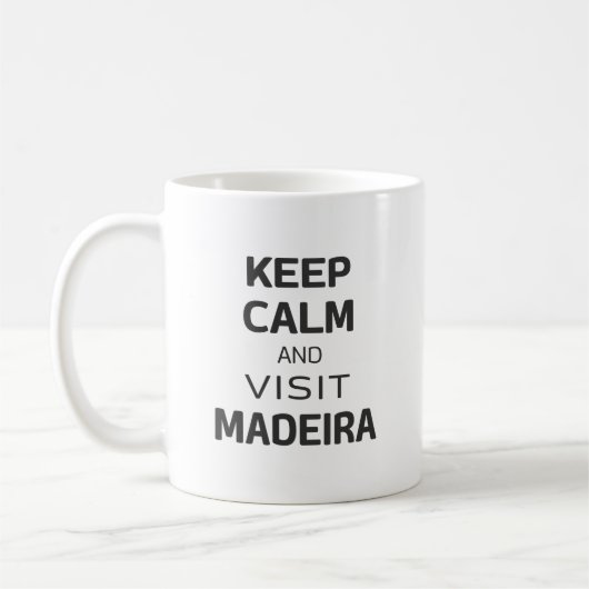 Mug Restez calme et visitez Madère (Gauche)