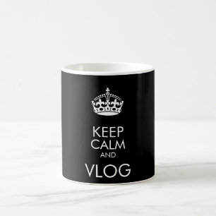 Mug Restez calme et vlog - personnaliser couleur arriè