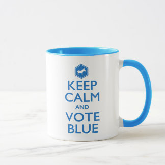 Mug Restez calme et votez bleu
