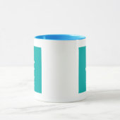 Mug Restez calme et votre texte sur Accent Turquoise (Centre)