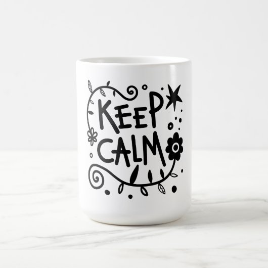 Mug Restez calme, graffitis, nature (Centre)