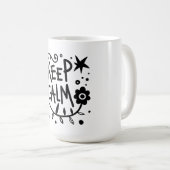 Mug Restez calme, graffitis, nature (Devant droit)