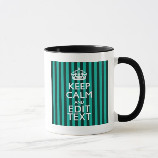 Mug Restez calme sur les tons turquoise (Droite)