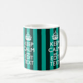 Mug Restez calme sur les tons turquoise (Devant droit)