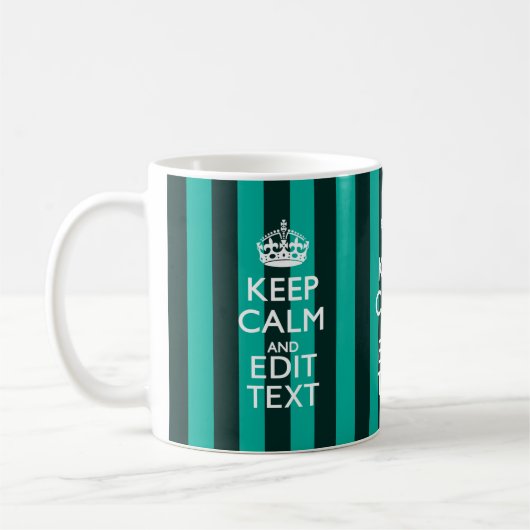Mug Restez calme sur les tons turquoise (Gauche)
