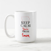 Mug Restez calme Vous êtes de l'Iowa (Gauche)