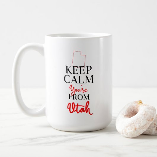 Mug Restez calme Vous êtes de l'Utah (Avec donut)