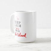 Mug Restez calme Vous êtes de Rhode Island (Devant gauche)