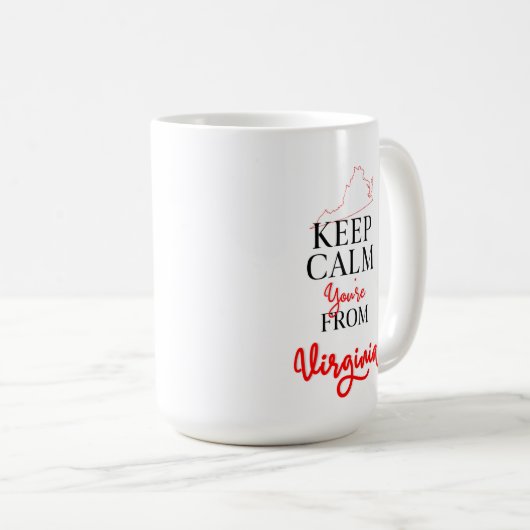 Mug Restez calme Vous êtes de Virginie (Devant droit)