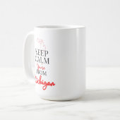 Mug Restez calme Vous êtes du Michigan (Devant gauche)