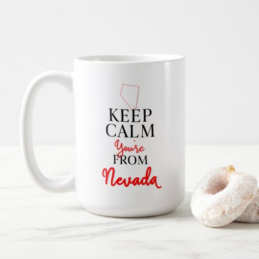 Mug Restez calme Vous êtes du Nevada (Avec donut)