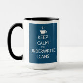 Mug Restez calmes et souscrivez des prêts (Gauche)