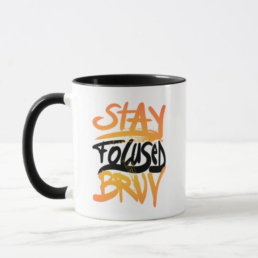 Mug Restez Concentré Bruv, Un Seul Endroit (Gauche)