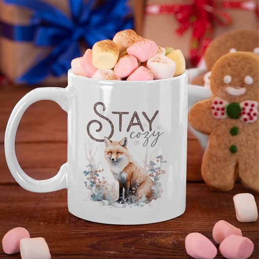 Mug Restez confortable Woodland Fox Noël