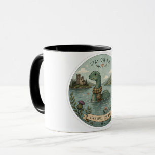 Mug Restez Curieux Cozy Cryptide Nessie Monstre du Loc