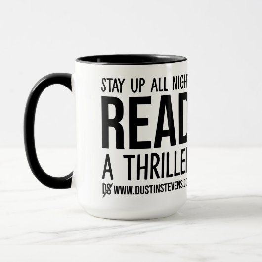 Mug Restez debout Toute La Nuit Lire Dustin Stevens Th (Gauche)