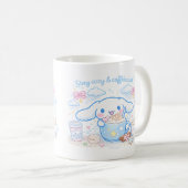 Mug ☁️ Restez Douillets & Caféinés ✨ | Cute Cinnamorol (Devant droit)