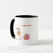 Mug Restez Éffrayant Cute Ghost & Citrouille Halloween (Devant gauche)
