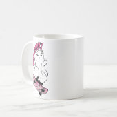Mug "Restez Éffrayant" Fantôme sur un skateboard - Coo (Devant gauche)