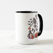 Mug Restez Éffrayant Halloween Skeleton Spider Bat Cit (Devant droit)
