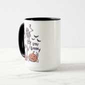 Mug Restez Éffrayant Halloween Skeleton Spider Bat Cit (Devant gauche)