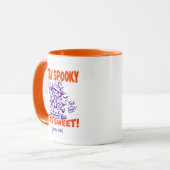 Mug Restez effrayant, restez doux Rétro Sorcière Chat (Devant gauche)