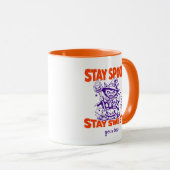 Mug Restez effrayant, restez doux Rétro Sorcière Chat (Devant droit)