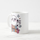 Mug Restez Éffrayant Super Fantôme Retro Pastel Hallow (Devant gauche)