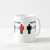 Mug Restez en sécurité Les Chemises rouges (Devant droit)