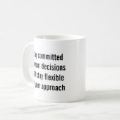 Mug "Restez engagé dans vos décisions..." Tony Robbins (Devant gauche)