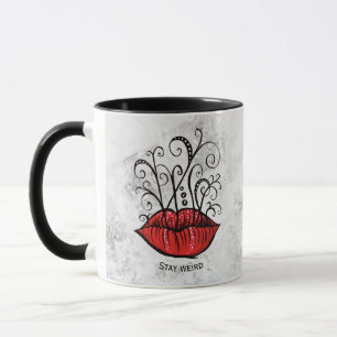 Mug Restez Étrange Lèvres Gothiques Tatouage Oddity