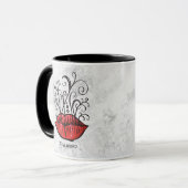Mug Restez Étrange Lèvres Gothiques Tatouage Oddity (Devant gauche)