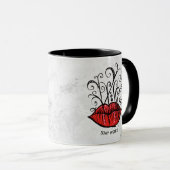 Mug Restez Étrange Lèvres Gothiques Tatouage Oddity (Devant droit)