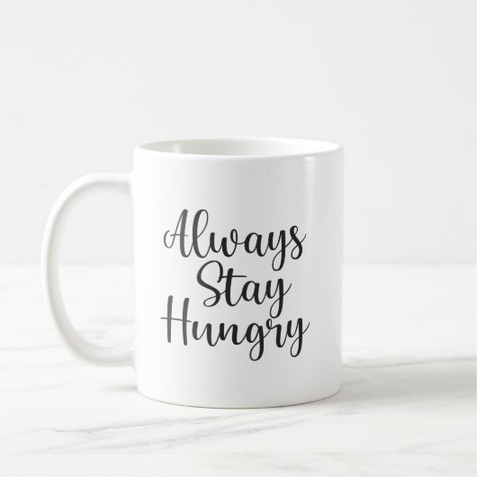 Mug Restez faim - Gym Hustle succès Motivationnel (Gauche)