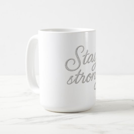 Mug Restez Forte Chemise Tri-Blend (Devant gauche)